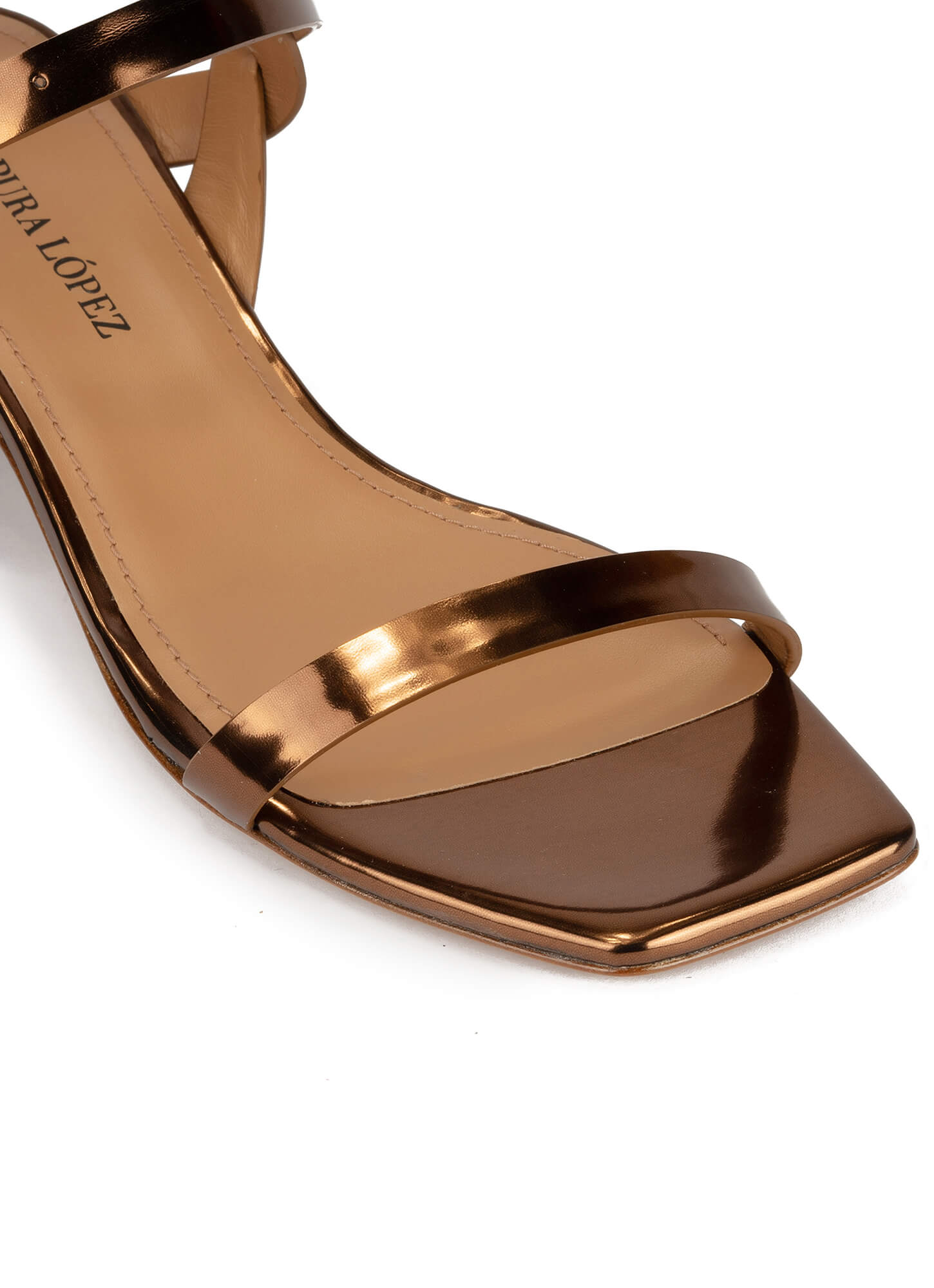 Buy CATWALK Bronze Womens Metallic Ankle Strap Sandals | Shoppers Stop