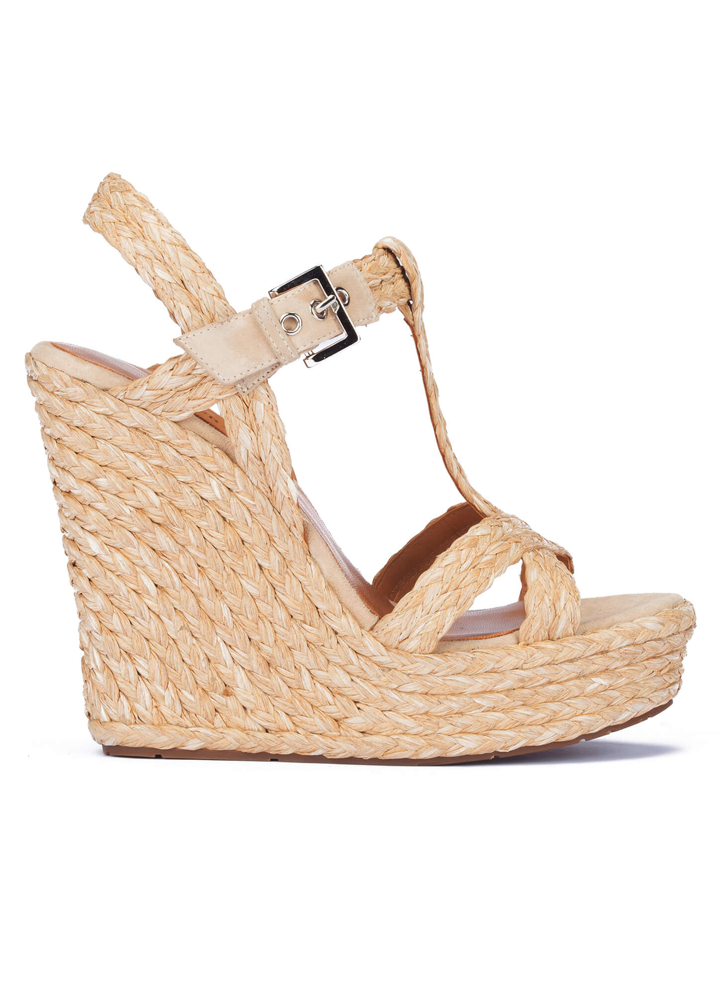 Espadrille sandals in sand raffia - online shoe store Pura Lopez . PURA ...