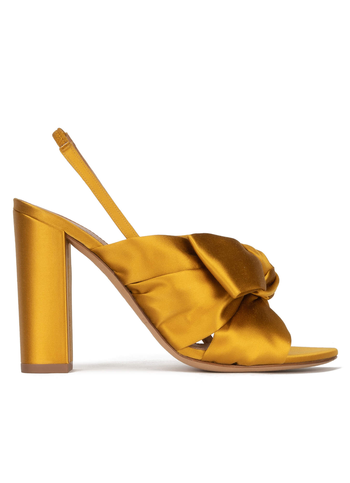 mustard yellow satin heels