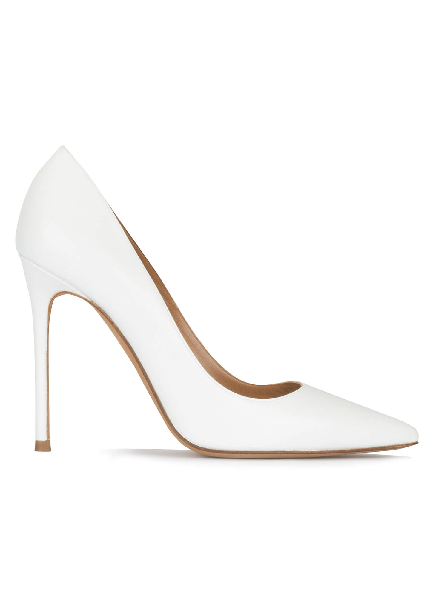 white leather high heel shoes