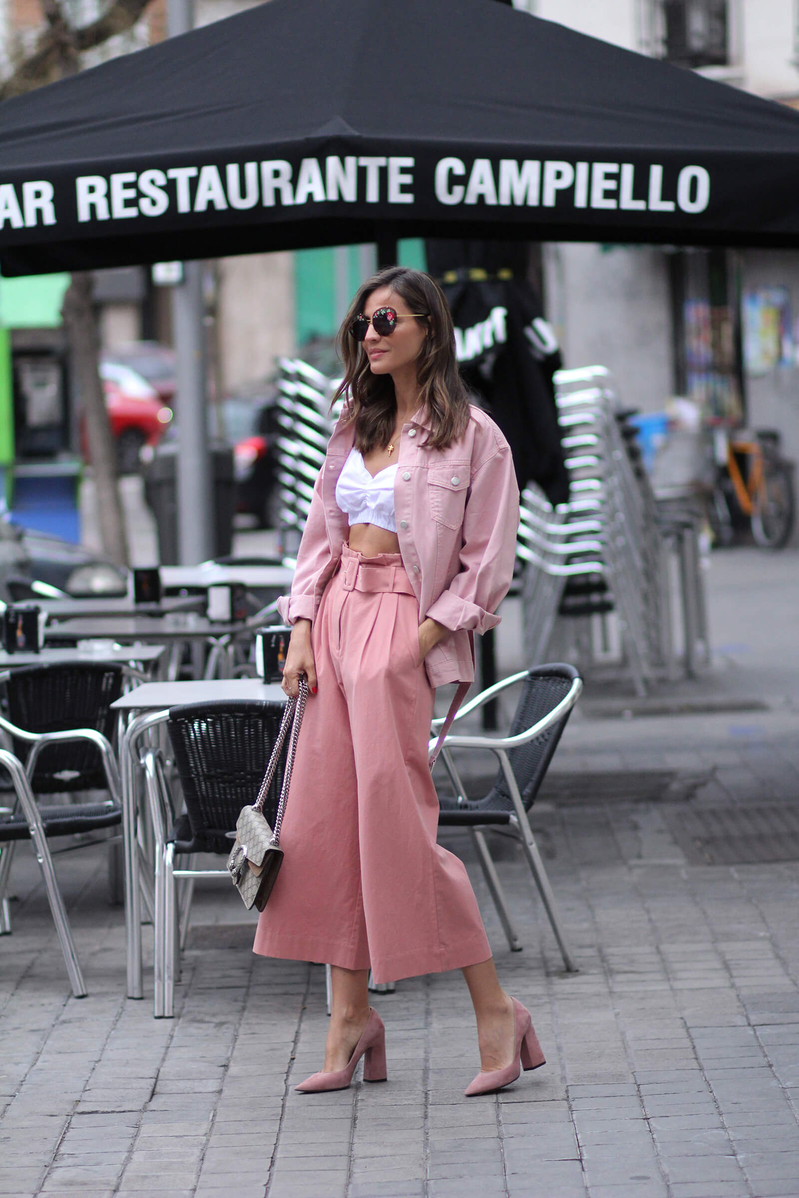Pink high block heel pumps - online shoe store Pura Lopez . PURA LOPEZ